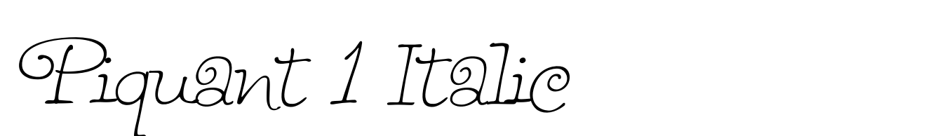 Piquant 1 Italic